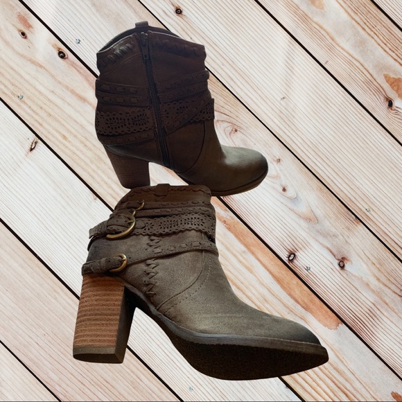 Not Rated Khaki Kandinsky Booties - Picture 4 of 10